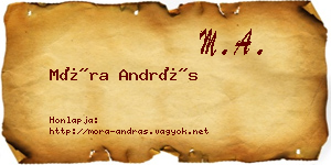 Móra András névjegykártya