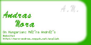 andras mora business card